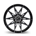 Kraze KR196 Evolve 20x9 / 5x114.3 BP / 35mm Offset / 72.62mm Hub Gloss Black Machined Wheel