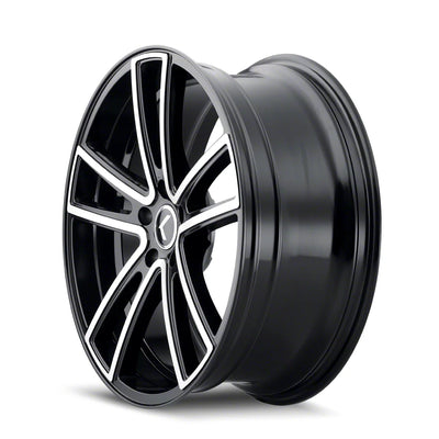 Kraze KR190 Lusso 18x8 / 5x115 BP / 40mm Offset / 72.62mm Hub Gloss Black Machined Wheel