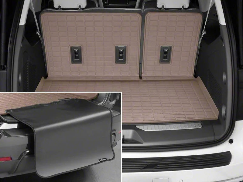 WeatherTech Tan Seatback Cargo Liners HP With Bumper Protector Fits -20-20 Chevrolet GMC Cadillac - 411731IMSK