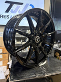Kraze KR194 Cosmos 20x8.5 / 5x114.3 BP / 38mm Offset / 72.62mm Hub Gloss Black Wheel