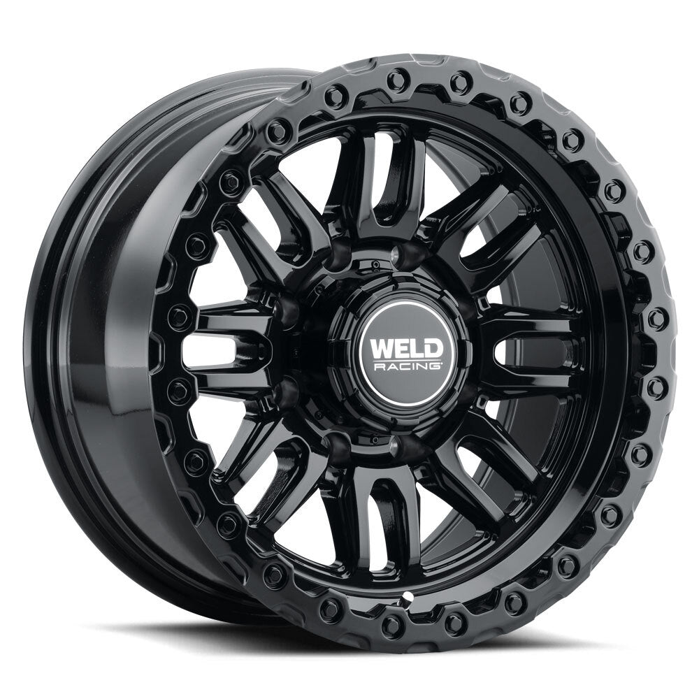 Weld Off-Road Swift 17x9in - 8x165.1 BP - ET-12 - 125.1mm CB - Gloss Black Wheel & Ring