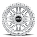 Weld Off-Road Swift 17x9in - 8x165.1 BP - ET-12 - 125.1mm CB - Gloss Silver Machined Wheel & Ring