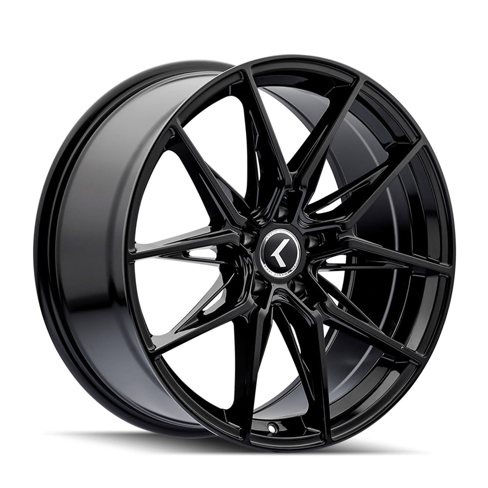Kraze KR196 Evolve 19x8.5 / 5x112 BP / 30mm Offset / 66.56mm Hub Gloss Black Wheel