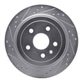 DFC 08-19 Cadillac CTS Rear Left Drilled & Slotted Silver Brake Rotor