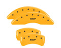 Set Of 4 Caliper Covers Engraved Front And Rear MGP Yellow Finish Black Characters 2010-2018 BMW X3 MGP Caliper Covers