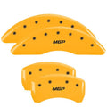 SET OF 4 CALIPER COVERSENGRAVED FRONT AND REAR:MGPYELLOW POWDER COATBLK CHAR