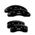 Set Of 4 Caliper Covers Engraved Front And Rear MGP Black Finish Silver Characters 2018-2024 Toyota Camry MGP Caliper Covers