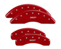 Set Of 4 Caliper Covers Engraved Front And Rear MGP Red Finish Silver Characters 2021-2024 Kia Sorento MGP Caliper Covers
