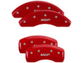 Set Of 4 Caliper Covers Engraved Front And Rear MGP Red Finish Silver Characters 2014-2017 Honda Accord MGP Caliper Covers