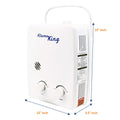 PORTABLE TANKLESS WATER HEATER PROPANE GAS 5L 1.32GPM AT 34000 BTU