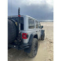 AEV 2018-25 JL Wrangler This rugged bolt-on mount is engineered to install quickly fit tight and provide a solid vibration-free storage solution for the popular Hi-Lift Jack Mount. AEV has carefully placed the Jeep Wrangler JL Hi-Lift Jack Mount direct