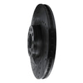 R1 01-03 Audi S8 Front Left Drilled & Slotted Black Brake Rotor