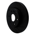 R1 2019-2026 Cadillac Escalade ESV Front Right Drilled & Slotted Black Brake Rotor
