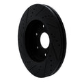 R1 2019-2026 Cadillac Escalade ESV Front Right Drilled & Slotted Black Brake Rotor