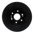R1 2019-2026 Cadillac Escalade ESV Front Right Drilled & Slotted Black Brake Rotor
