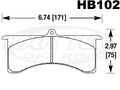 ~(6 lbs. 8X4X3)~ Motorsports Brake Pads AP Racing 6 Sierra/JFZ Wilwood DTC-60