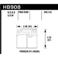 ~(1.8 lbs. 8X4X3)~ D288-7191 Porsche 911 (Rear) - Motorsports Brake Pads