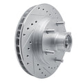 DFC 94-02 Chevrolet Express 2500 Front Right Drilled & Slotted Silver Brake Rotor