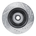 R1 Concepts Brake Rotor Drilled and Slotted Silver Fits Chevrolet C2500