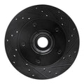 R1 94-03 Ford E-150 Club Wagon Front Right Drilled & Slotted Black Brake Rotor