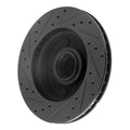 R1 94-03 Ford E-150 Club Wagon Front Right Drilled & Slotted Black Brake Rotor