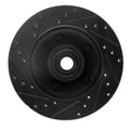 R1 94-03 Ford E-150 Club Wagon Front Right Drilled & Slotted Black Brake Rotor