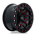 ZION 17X9 5X127 ET15 CB71.5 GLOSS BLACK MILLED RED