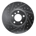 DFC 16-18 BMW X4 Right Front Drilled & Slotted Silver Brake Rotor
