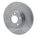 DFC 16-18 BMW X4 Right Front Drilled & Slotted Silver Brake Rotor