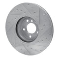 DFC 16-18 BMW X4 Right Front Drilled & Slotted Silver Brake Rotor