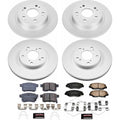 Power Stop 11-12 Honda Accord Front & Rear Z17 Evolution Geomet Coated Brake Kit