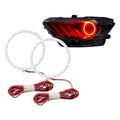 Oracle 15-17 Ford Mustang LED Headlight Halo Kit - Red