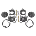 BMR 11- 14 Ford Mustang / Shelby GT500 Caster Camber Plates - Black Hammertone