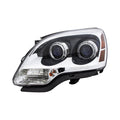 LH HEADLAMP ASSY COMPOSITE; HALOGEN; 1ST DESIGN; BLUE LENS; ACADIA 0708