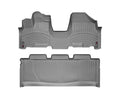 WeatherTech 05-10 Honda Odyssey Front and Rear Floorliners - Over The Hump - Grey