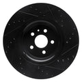 R1 15-21 Ford Edge Front Right Drilled & Slotted Black Brake Rotor