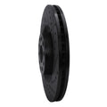R1 06-13 Audi S3 (Mexico) Front Right Drilled & Slotted Black Brake Rotor