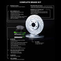 DFC 17-20 Honda Civic Rear Drilled & Slotted Geoperformance Rotors 5000 Advanced Pads w/Hardware