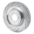 R1 Concepts Brake Rotor Drilled and Slotted Silver Fits Infiniti QX50