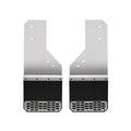 17C F250/F350/F450 SUPER DUTY FRONT OR REAR 2 PC MUD SKINS SOLID POLISHED STAINLESS STEEL