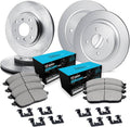 R1 Concepts E- Line Series Brake Rotor with Ceramic Brake Pads Hdw Fits Audi 90