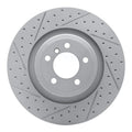 R1 07-08 BMW Alpina B7 Rear Left Drilled & Slotted Geoperformance Rotor