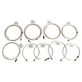 Brake Line Kit Jeep 1999-2004 WJ Grand Cherokee; Nickel Copper Premium Brake Lines with Black Oxide Fittings; Includes 9 coiled brake lines with lengths and fittings made specifically for each location and 2 unions