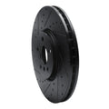 R1 15-19 Mini Cooper Clubman Front Left Drilled & Slotted Black Brake Rotor
