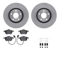 R1 Concepts E- Line Series Brake Rotor with Ceramic Brake Pads Hdw Fits Audi A8
