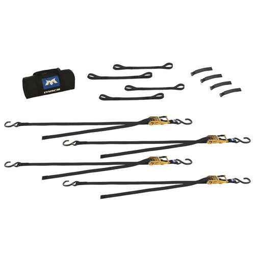 4 Tie Downs Direct Hook & 4-24in Axle Straps