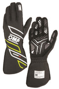 OMP ONE-S GLOVES my2025 FIA 8856-2018 ANTHRACITE / FLUO YELLOW SZ L