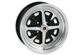 LEGENDARY WHEELS MAGNUM 400 15X6 4x108/4x4.25 +5MM OS GLOSS BLACK/MACHINED