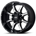 MO970 17x9 5x127.00/5x139.70 GLOSS BLACK W/MACHINED FACE (12 mm)