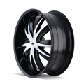 ~(32 lbs. 20X20X10)~ MAZZI EDGE GLOSS BLACK/MACHINED FACE 18X7.5 4-100/4-114.3 40MM 67.1MM